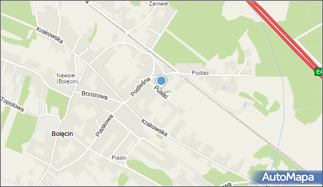 Bolęcin gmina Trzebinia, Pustki, mapa Bolęcin gmina Trzebinia