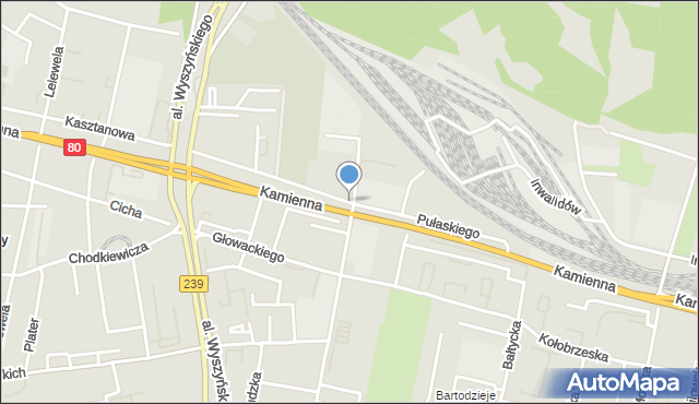 Bydgoszcz, Pułaskiego Kazimierza, gen., mapa Bydgoszczy