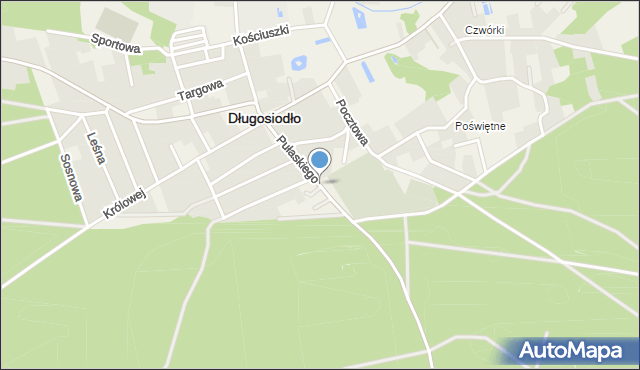 Długosiodło, Pułaskiego, mapa Długosiodło