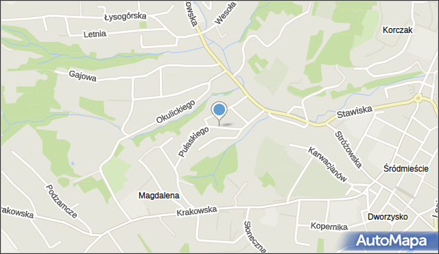 Gorlice, Pułaskiego Kazimierza, gen., mapa Gorlic