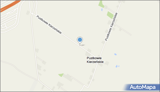 Kierzno, Pustkowie Kierzeńskie, mapa Kierzno