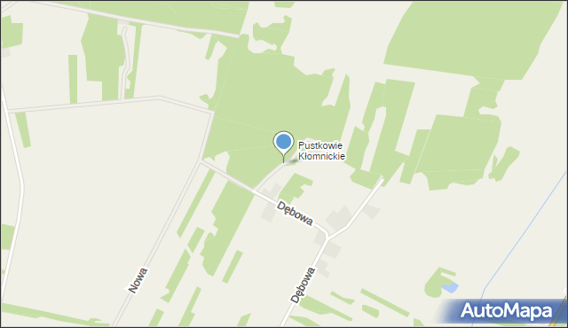 Kłomnice, Pustkowie Kłomnickie, mapa Kłomnice