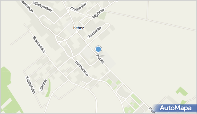 Łebcz, Pucka, mapa Łebcz