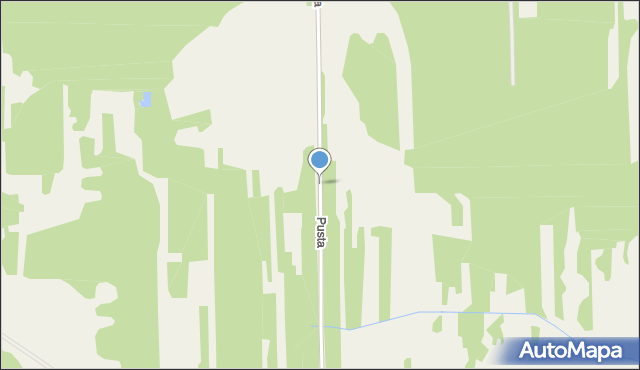 Nierada gmina Poczesna, Pusta, mapa Nierada gmina Poczesna