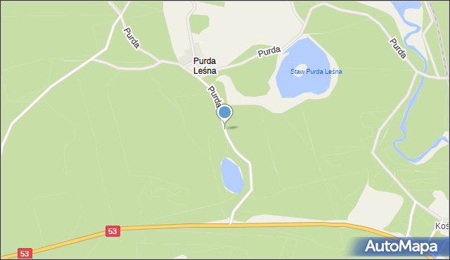Purda Leśna, Purda Leśna, mapa Purda Leśna