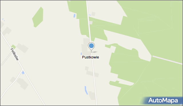 Pustkowie gmina Poddębice, Pustkowie, mapa Pustkowie gmina Poddębice