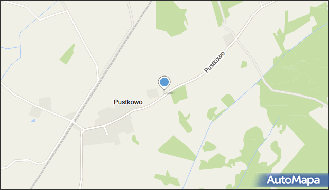Pustkowo gmina Białogard, Pustkowo, mapa Pustkowo gmina Białogard