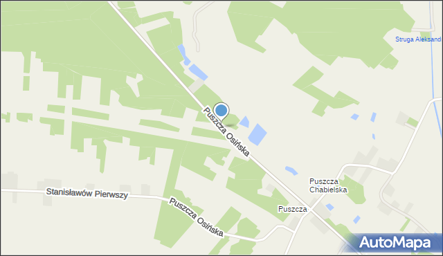 Puszcza Osińska, Puszcza Osińska, mapa Puszcza Osińska