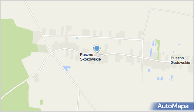 Puszno Skokowskie, Puszno Skokowskie, mapa Puszno Skokowskie