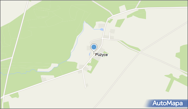 Pużyce, Pużyce, mapa Pużyce