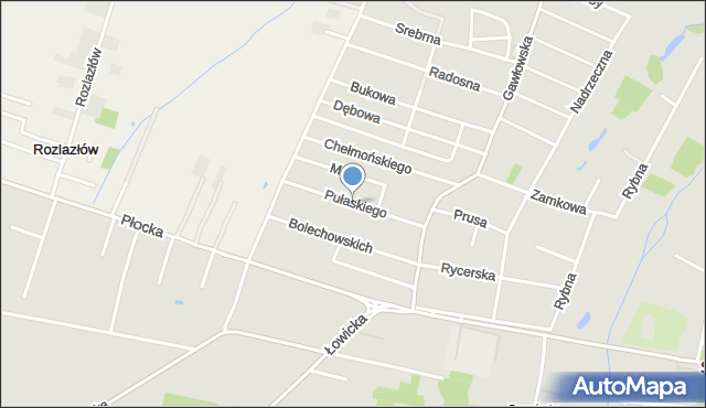 Sochaczew, Pułaskiego Kazimierza, gen., mapa Sochaczew