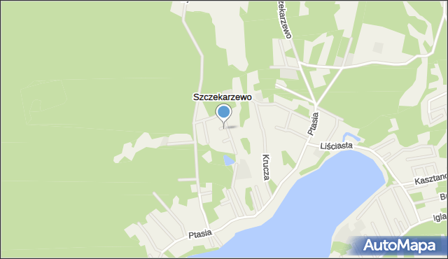 Szczekarzewo, Puszczykowa, mapa Szczekarzewo