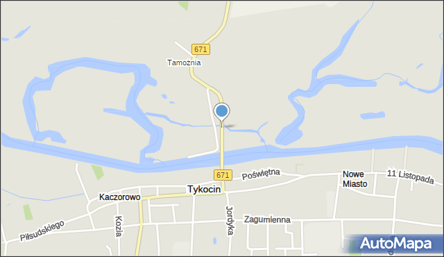 Tykocin, Puchalskiego, mapa Tykocin