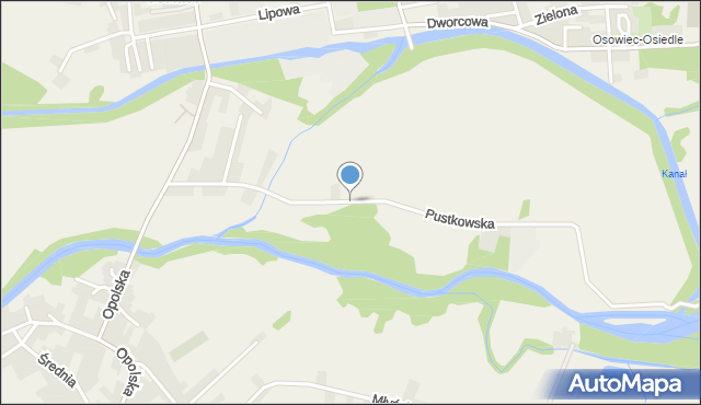 Węgry gmina Turawa, Pustkowska, mapa Węgry gmina Turawa