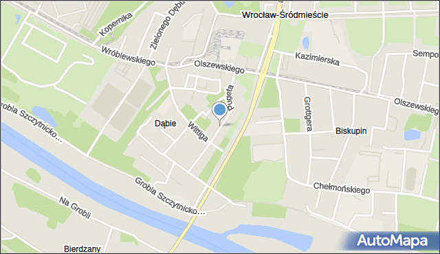 Wrocław, Pugeta Ludwika, mapa Wrocławia