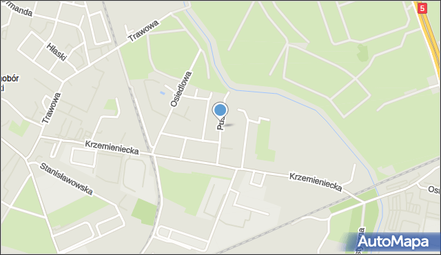 Wrocław, Pusta, mapa Wrocławia