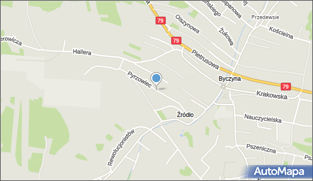 Jaworzno, Pyrzowiec, mapa Jaworzno