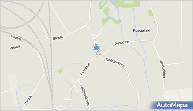 Kraków, Pysocice, mapa Krakowa