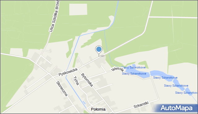 Połomia gmina Tworóg, Pyskowicka, mapa Połomia gmina Tworóg