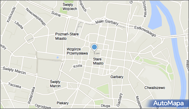 Poznań, Quadro Jana Baptysty, mapa Poznania