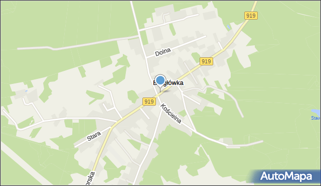 Bargłówka gmina Sośnicowice, Raciborska, mapa Bargłówka gmina Sośnicowice