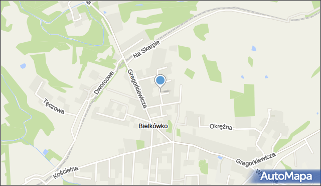Bielkówko, Radosna, mapa Bielkówko