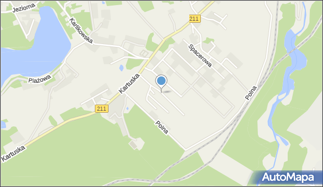 Borkowo gmina Żukowo, Radosna, mapa Borkowo gmina Żukowo