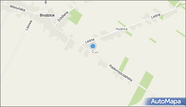 Brudzice, Radomszczańska, mapa Brudzice