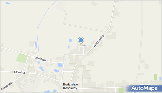 Budzisław Kościelny, Rawickiego Franciszka, ks., mapa Budzisław Kościelny