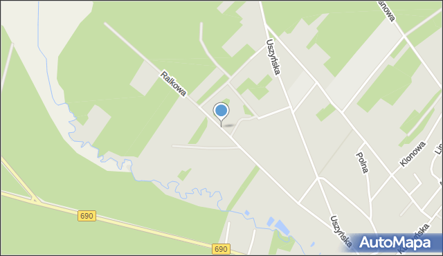 Ciechanowiec, Ralkowa, mapa Ciechanowiec