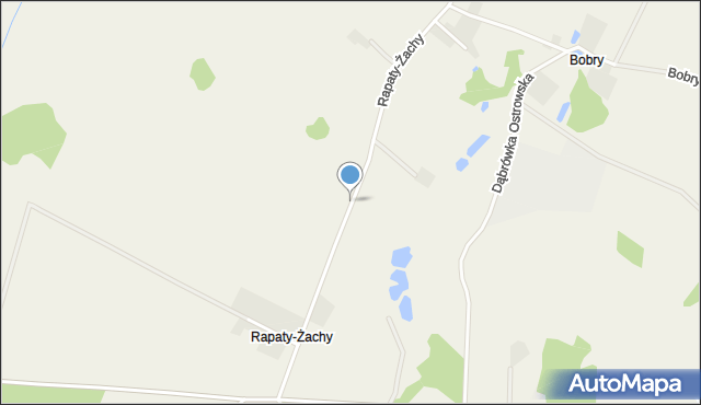 Dąbrówka Ostrowska, Rapaty-Żachy, mapa Dąbrówka Ostrowska
