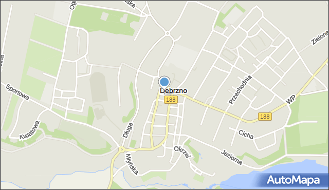 Debrzno, Rataja Macieja, mapa Debrzno