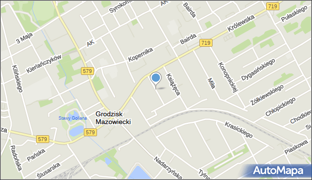 Grodzisk Mazowiecki, Radiowa, mapa Grodzisk Mazowiecki