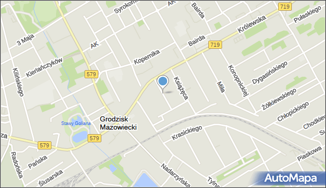 Grodzisk Mazowiecki, Radiowa, mapa Grodzisk Mazowiecki