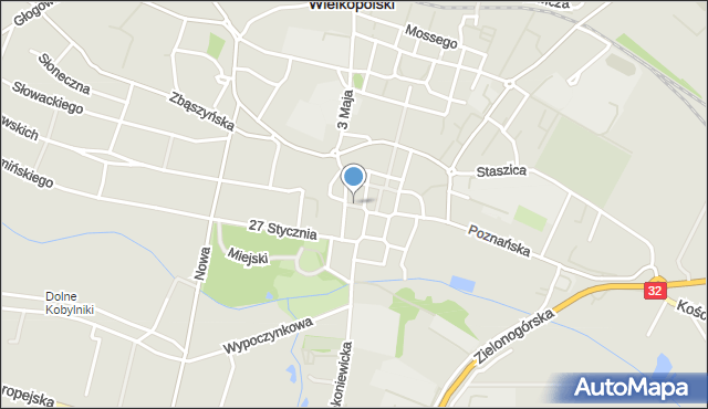 Grodzisk Wielkopolski, Ratuszowa, mapa Grodzisk Wielkopolski