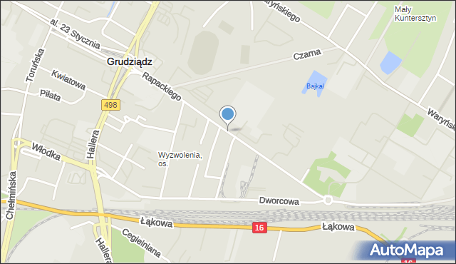 Grudziądz, Rapackiego Adama, mapa Grudziądza