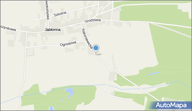 Jabłonna gmina Rakoniewice, Rakoniewicka, mapa Jabłonna gmina Rakoniewice