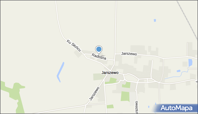 Jarszewo, Radosna, mapa Jarszewo