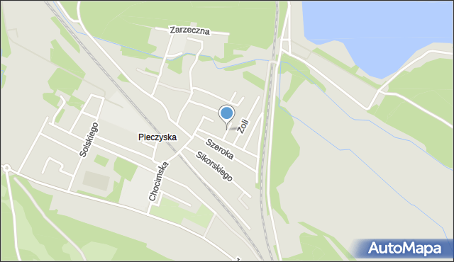 Jaworzno, Rajska, mapa Jaworzno