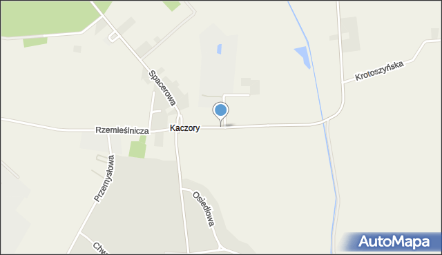 Kaczory gmina Odolanów, Raszkowska, mapa Kaczory gmina Odolanów