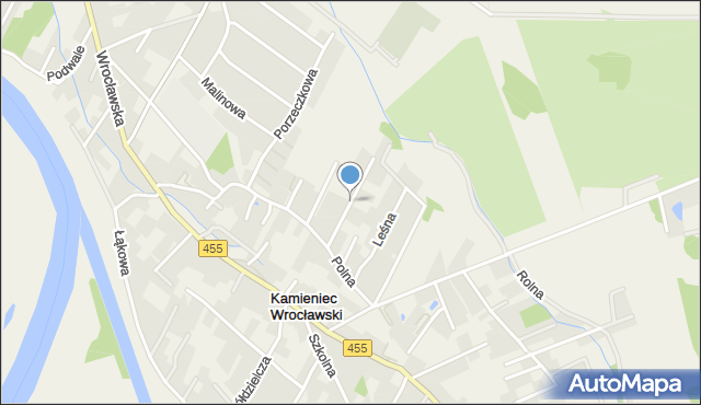 Kamieniec Wrocławski, Radosna, mapa Kamieniec Wrocławski