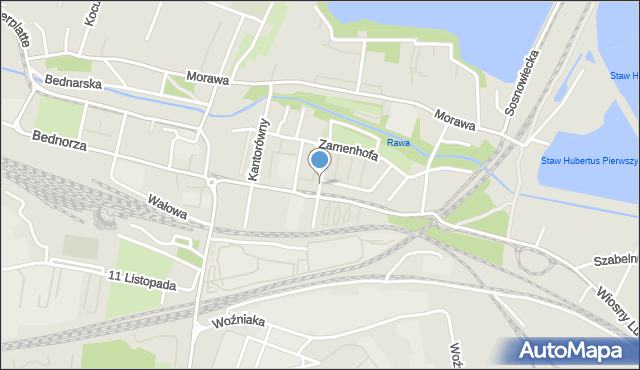 Katowice, Ratuszowa, mapa Katowic