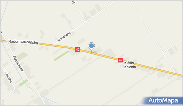 Kietlin Kolonia, Radomszczańska, mapa Kietlin Kolonia