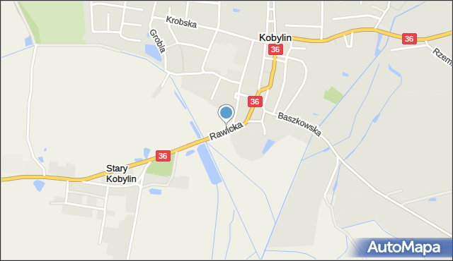 Kobylin powiat krotoszyński, Rawicka, mapa Kobylin powiat krotoszyński