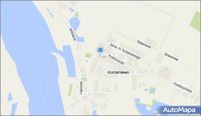 Korzeniewo gmina Kwidzyn, Racławicka, mapa Korzeniewo gmina Kwidzyn