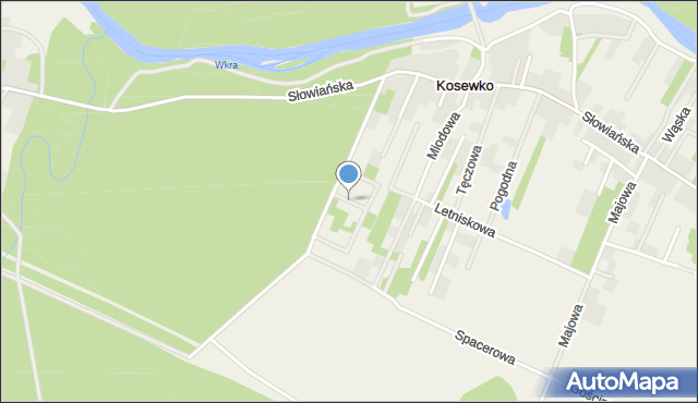 Kosewko, Radosna, mapa Kosewko