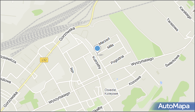 Kostrzyn nad Odrą, Radości, mapa Kostrzyn nad Odrą