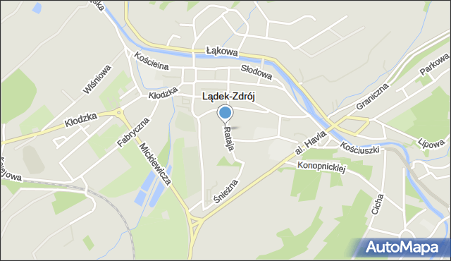 Lądek-Zdrój, Rataja Macieja, mapa Lądek-Zdrój