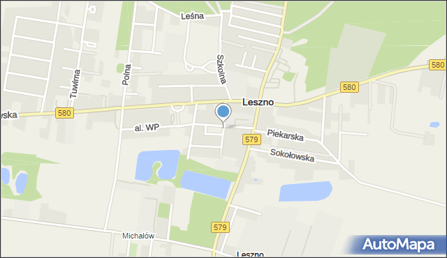 Leszno powiat warszawski zachodni, Raczkowskiego Jana, ks., mapa Leszno powiat warszawski zachodni