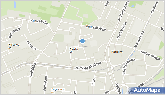 Łódź, Rajdowa, mapa Łodzi